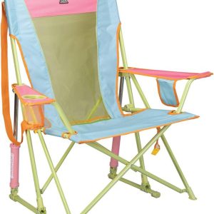 GCI Outdoor Comfort Pro Rocker Camping Chair | Portable Folding Rocking Chair with Durable Armrests & Drink Holder — Sweet Tea