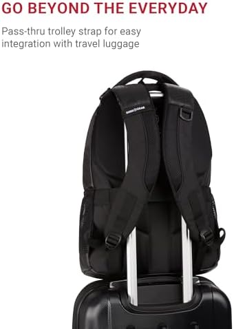 SwissGear Cecil 5505 Laptop Backpack, Black Hex, 18-Inch - Image 4